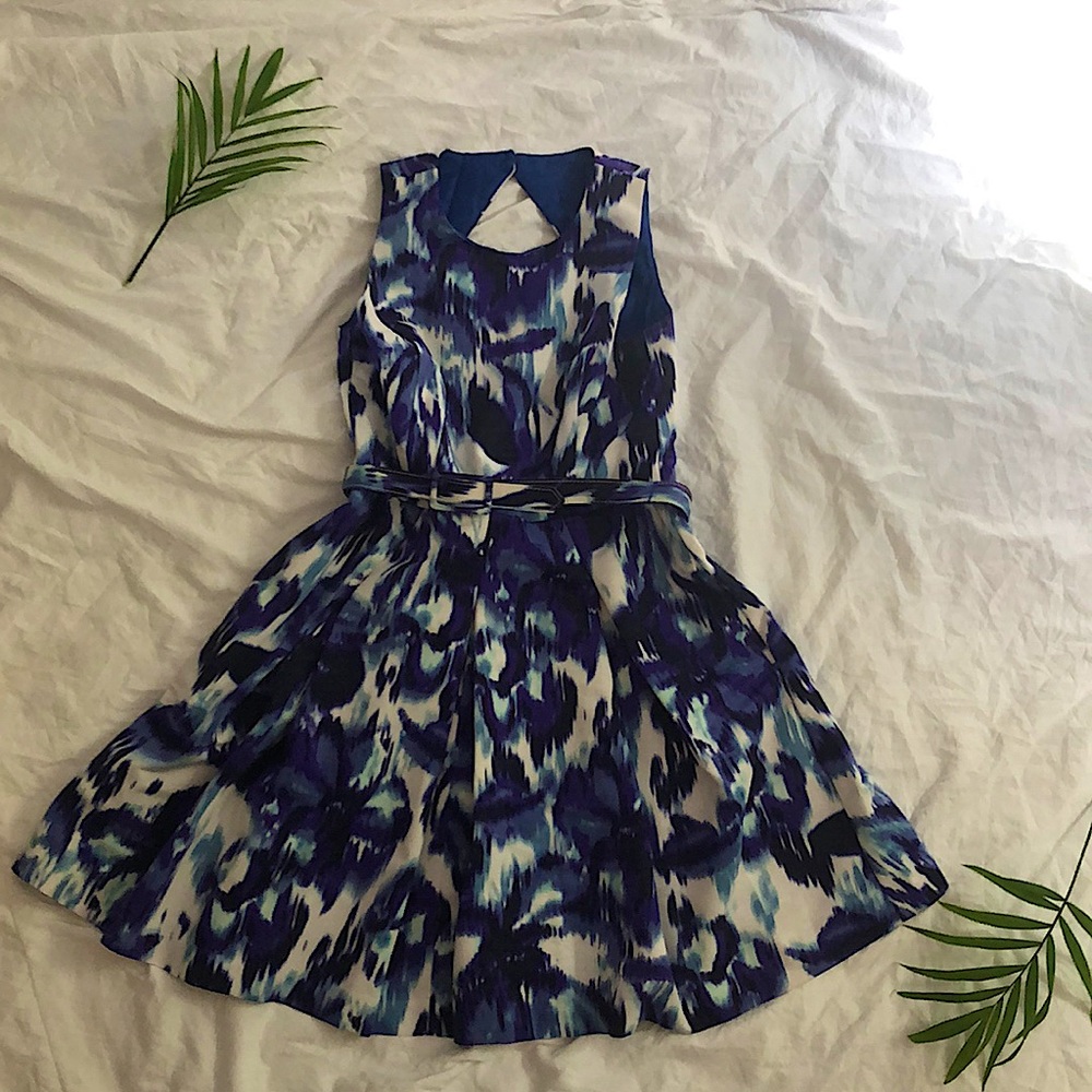 Eliza J 4 Petite Purple Watercolor Dress